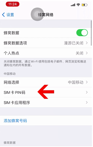 宝塔苹果14维修网分享如何给iPhone14的SIM卡设置密码 