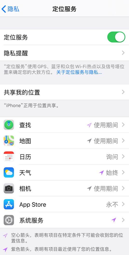 宝塔苹果手机维修分享iPhone 状态栏中时间显示为蓝色图标是什么情况 